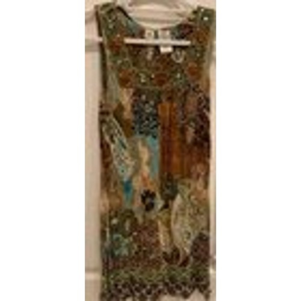 Forbidden Sleeveless‎ Dress Paisley Print Boho Festival XS